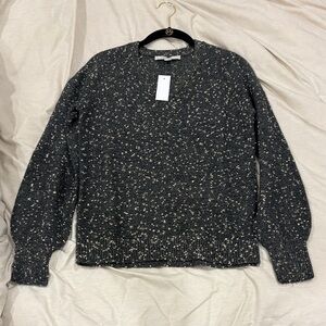 Loft Gold Speckled Crewneck Sweater